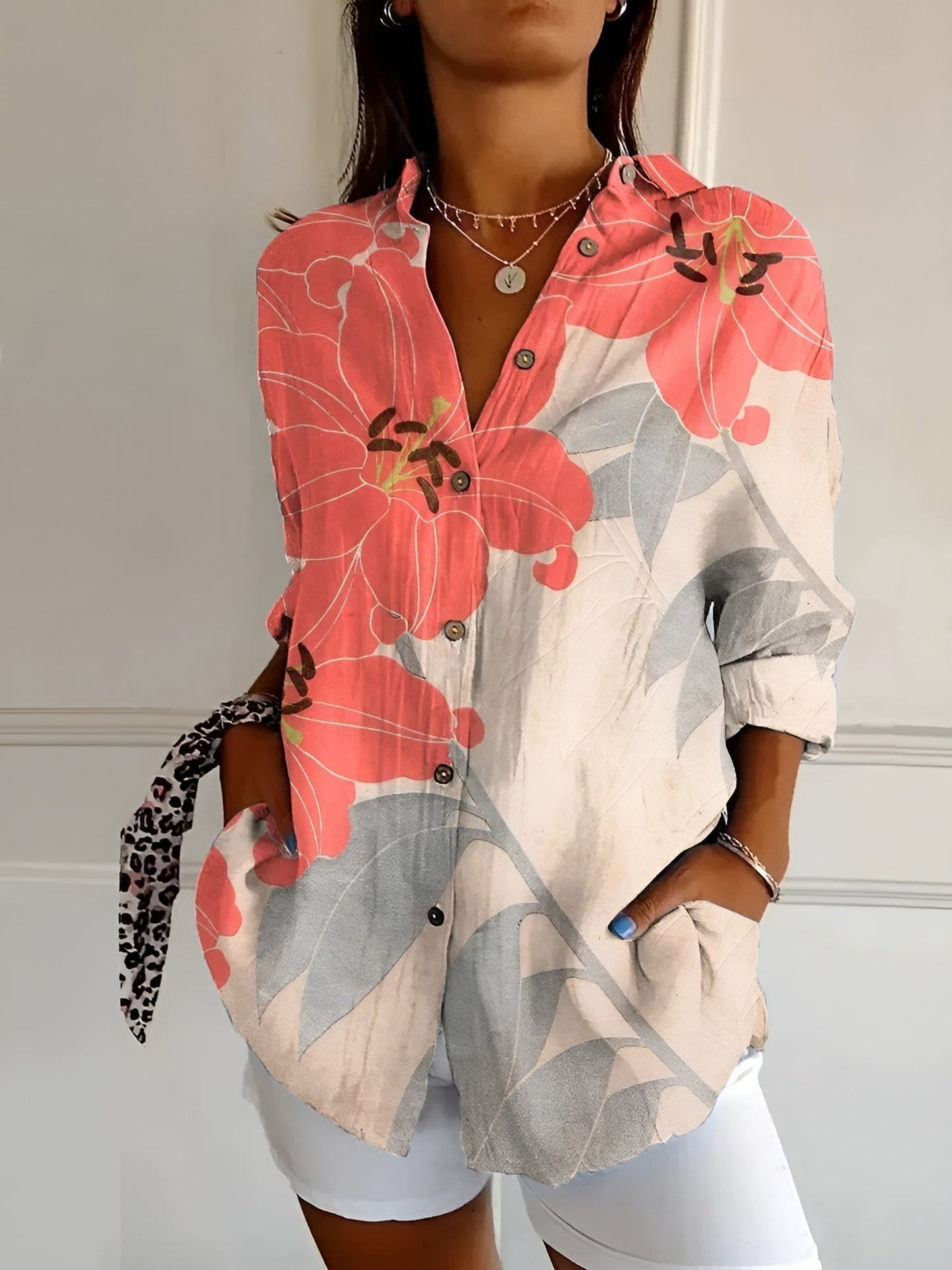 BLUSA FLORAL DE ALGODÓN n.618452
