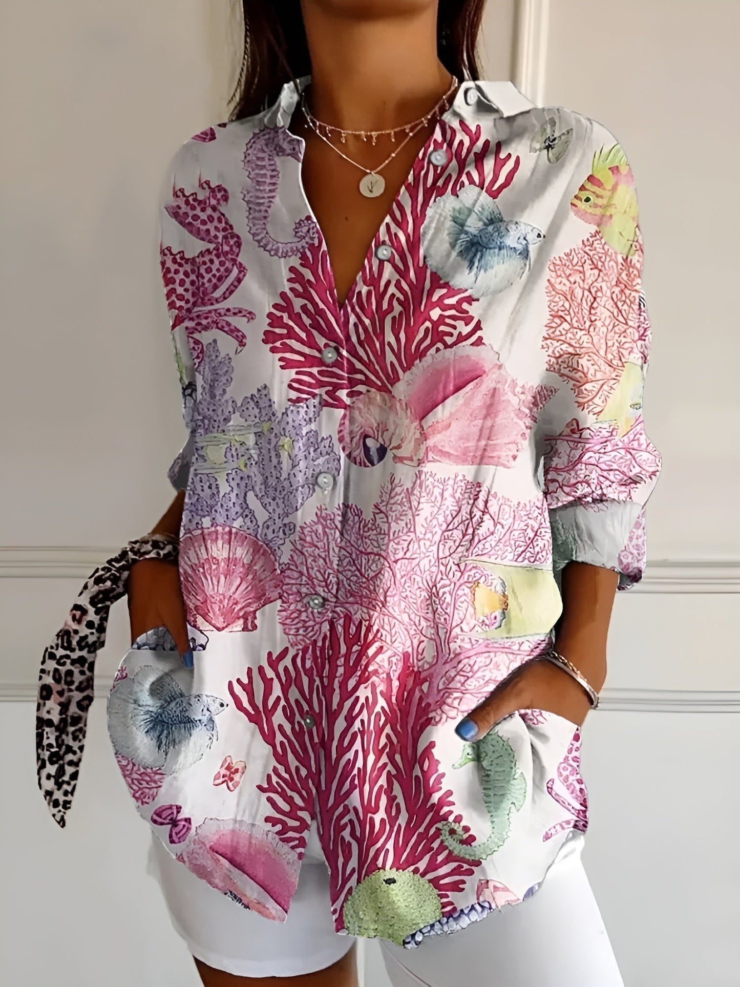 BLUSA FLORAL DE ALGODÓN n.618452