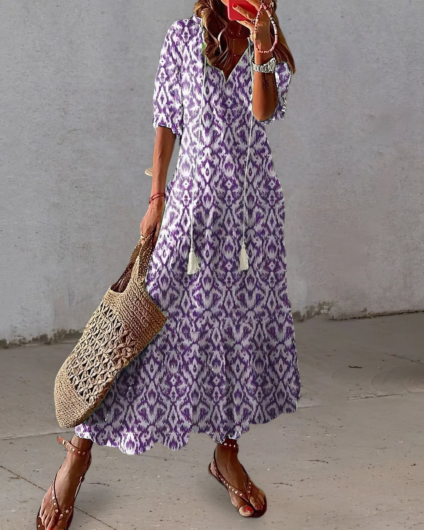 Danae - Vestido Boho con Cobertura para el Abdomen