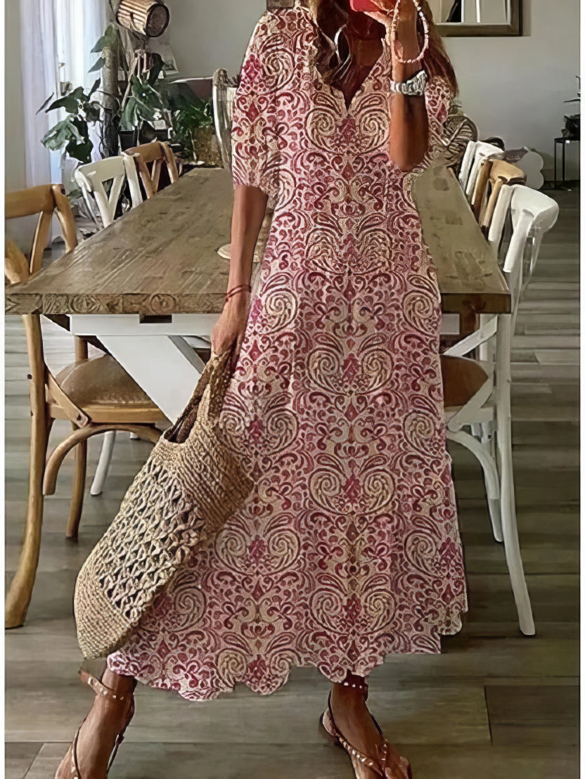 Danae - Vestido Boho con Cobertura para el Abdomen