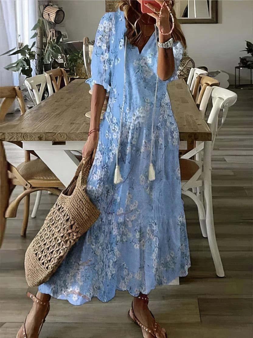 Danae - Vestido Boho con Cobertura para el Abdomen
