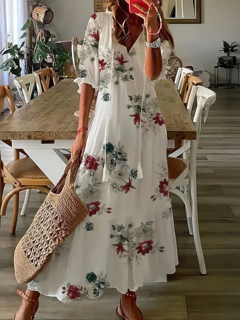 Danae - Vestido Boho con Cobertura para el Abdomen