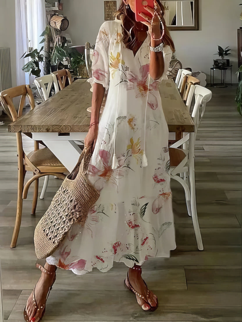 Danae - Vestido Boho con Cobertura para el Abdomen