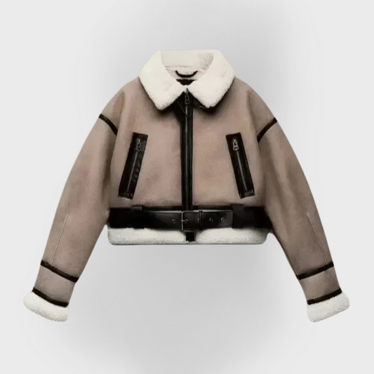 Bellini | Giacca in pelle versatile khaki