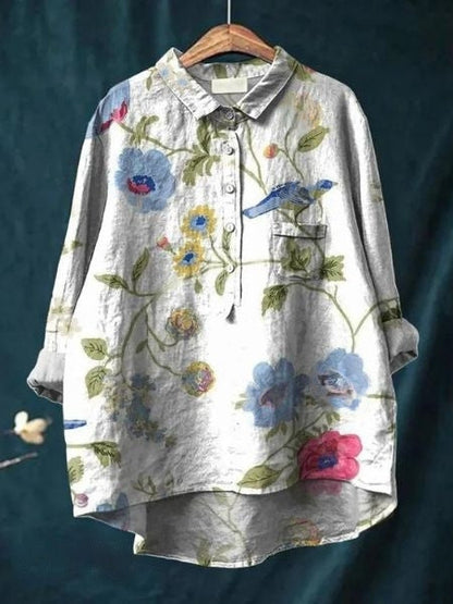 Lily – Blusa con estampado floral y corte favorecedor