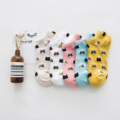 Tiny Cat™ – Pack de 5 calcetines tobilleros