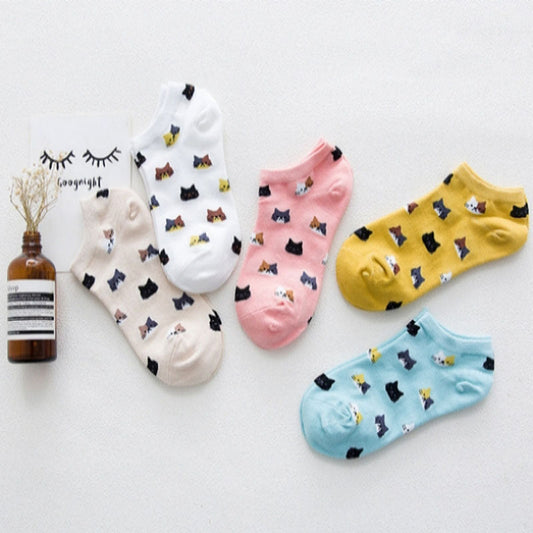 Tiny Cat™ – Pack de 5 calcetines tobilleros