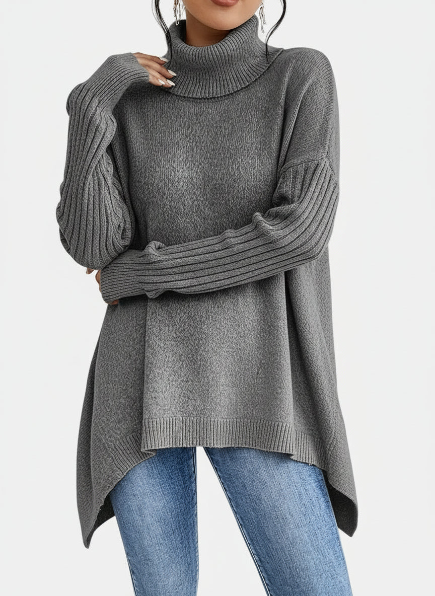 SUÉTER DE CUELLO ALTO LARGO™ | CALIDEZ ELEGANTE