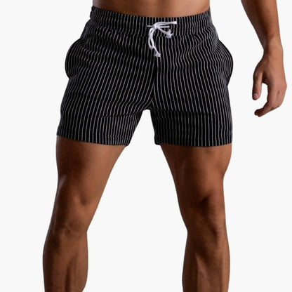 Shorts de Rayas con Cordón – Para Hombre con Estilo de Verano