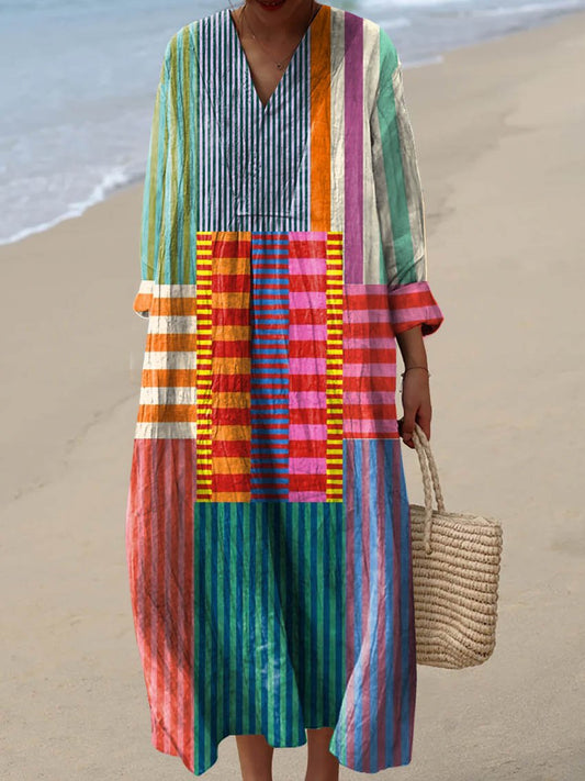 Rossa – Vestido Geométrico Vintage