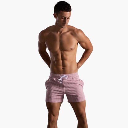 Shorts de Rayas con Cordón – Para Hombre con Estilo de Verano