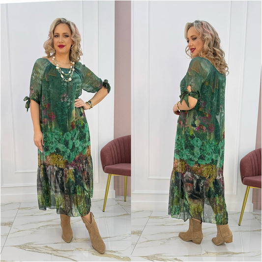Eliana – Vestido Midi Aireado y Transpirable con Encanto Vintage