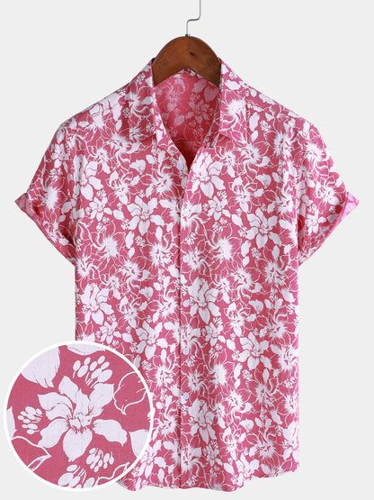 Makoa – Camisa hawaiana floral de algodón para hombre