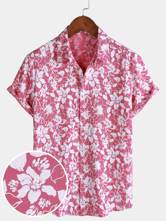 Makoa – Camisa hawaiana floral de algodón para hombre