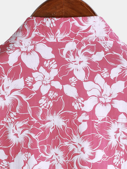 Makoa – Camisa hawaiana floral de algodón para hombre