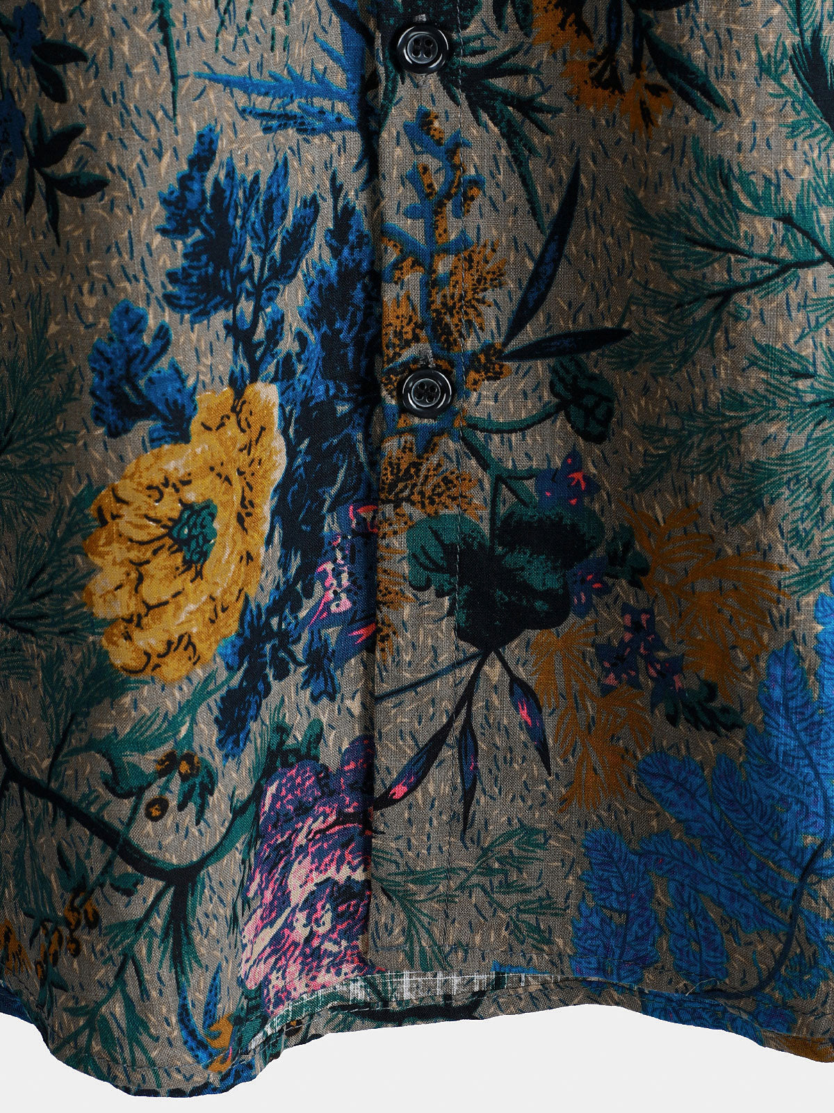 Camisa de manga corta transpirable con estampado floral retro para hombre