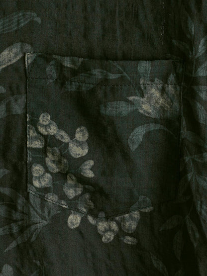 Camisa de manga corta transpirable con estampado floral vintage para hombre