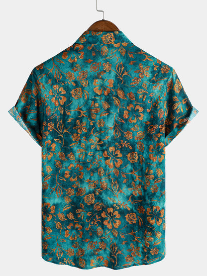 Kaleo - Camisa Hawaiana de estilo veraniego con estampado floral