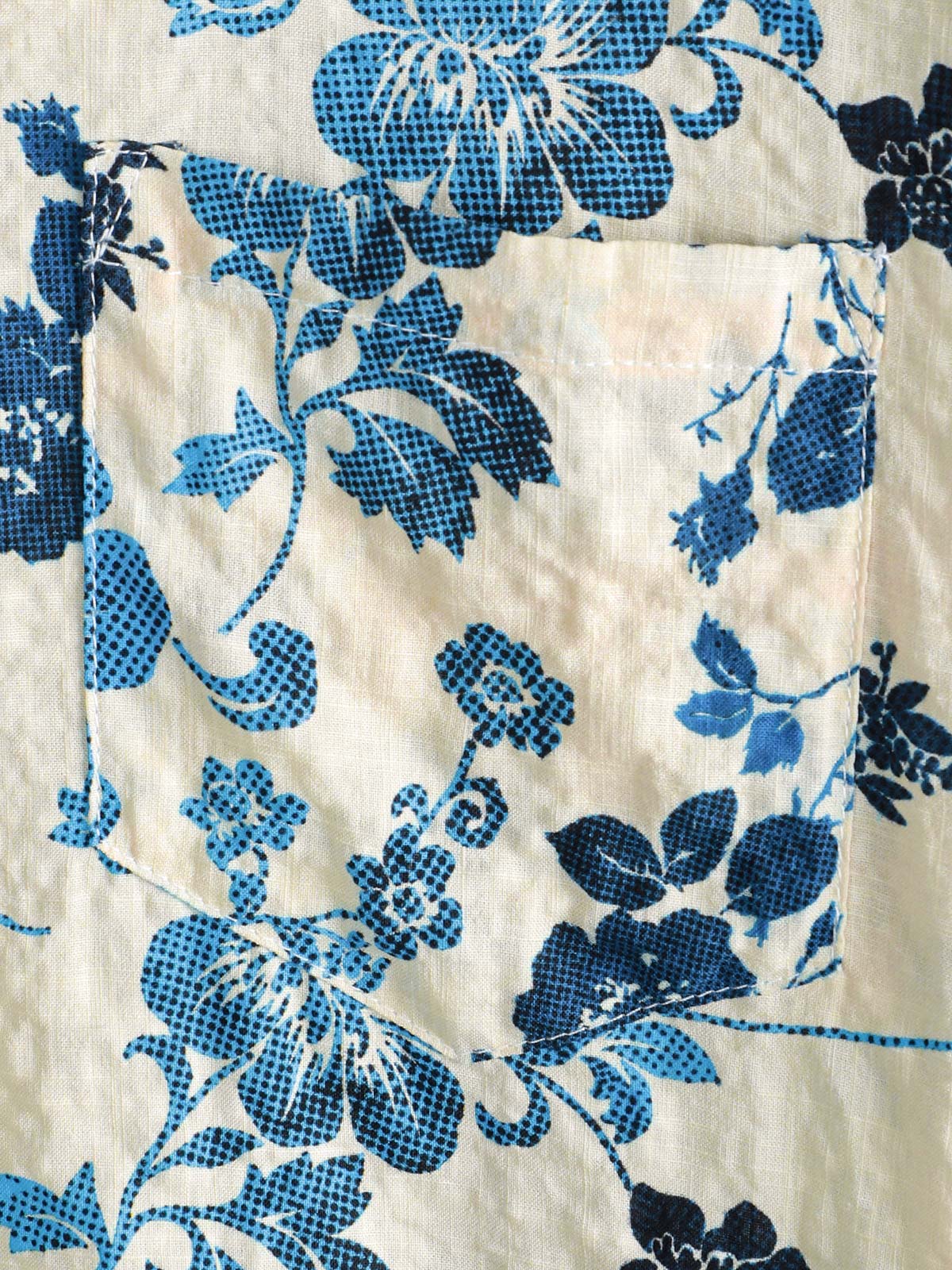 Camisa hawaiana de manga corta para hombre con bolsillo y estampado floral