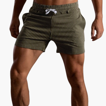 Shorts de Rayas con Cordón – Para Hombre con Estilo de Verano