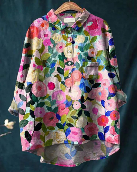 Lily – Blusa con estampado floral y corte favorecedor