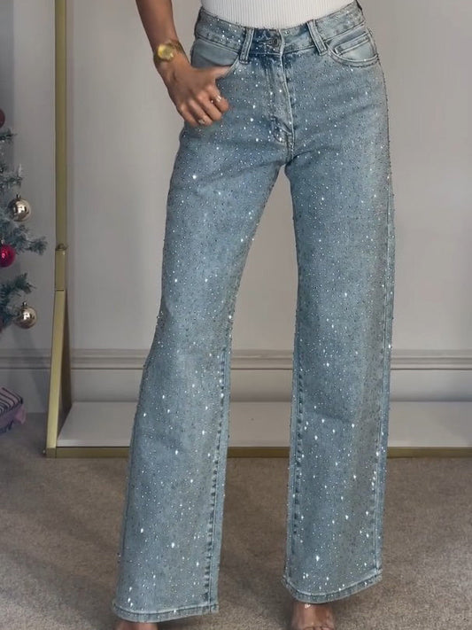 JEANS DIAMANTS STRAIGHT
