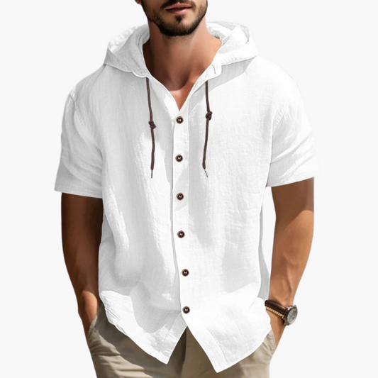 Simon – Camisa con capucha de manga corta y estilo urbano