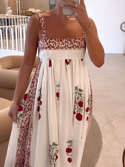 Katherine – Vestido maxi con estampado floral romántico