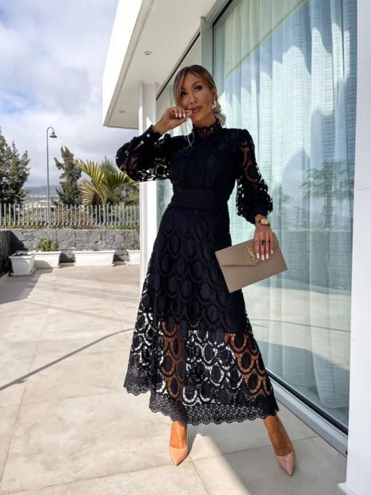 GRECIA – VESTIDO DE ENCAJE FRANCES ELEGANTE