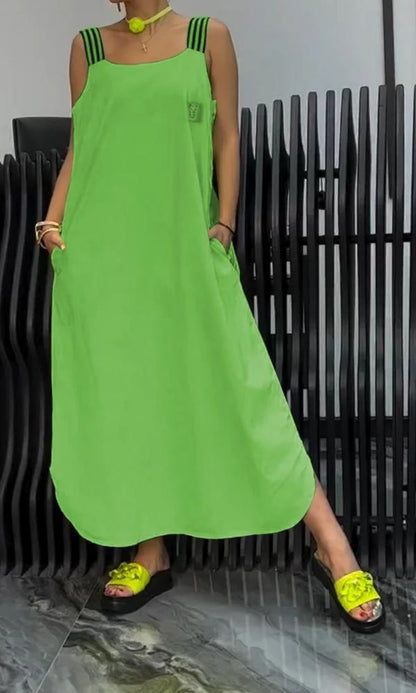 Luna – Vestido tirantes de lino y algodón