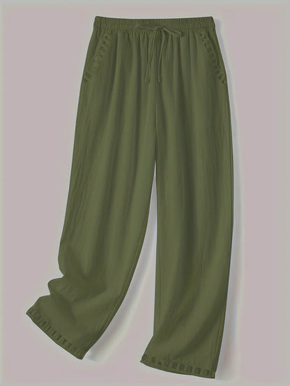 Clara – Pantalones Cropped con Ribete en Contraste