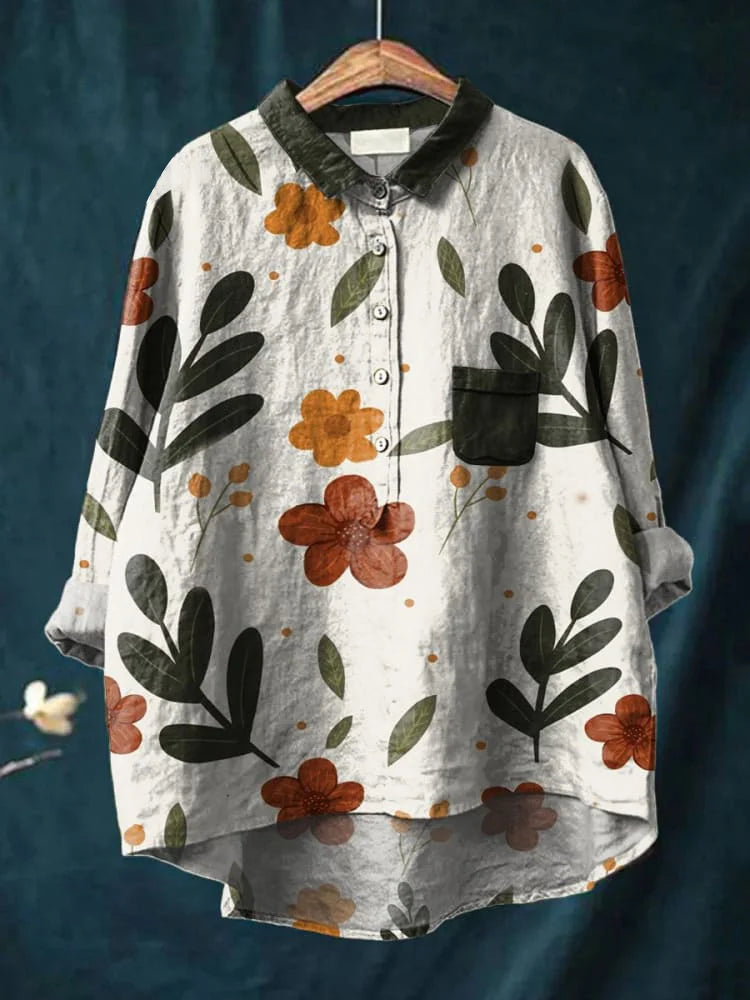 Chloe – Camisa Artística con Estampado de Perros