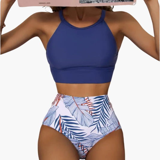 Flora – Bikini de talle alto con estampado floral