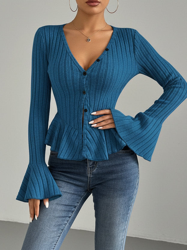 ELVARA | TOP ELEGANTE CON VOLANTES
