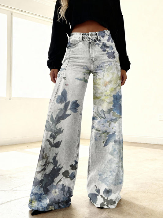 PANTALÓN PRINT ARTÍSTICO WIDE LEG