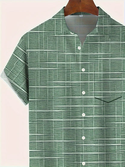 Gael – Camisa de Rayas a Cuadros de Estilo Moderno