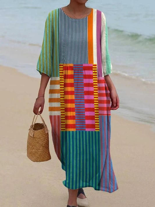 Rossa – Vestido Geométrico Vintage
