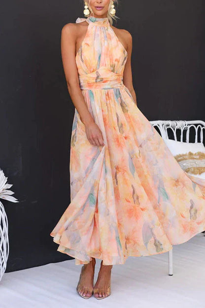 Saray – Vestido Largo Aquarela