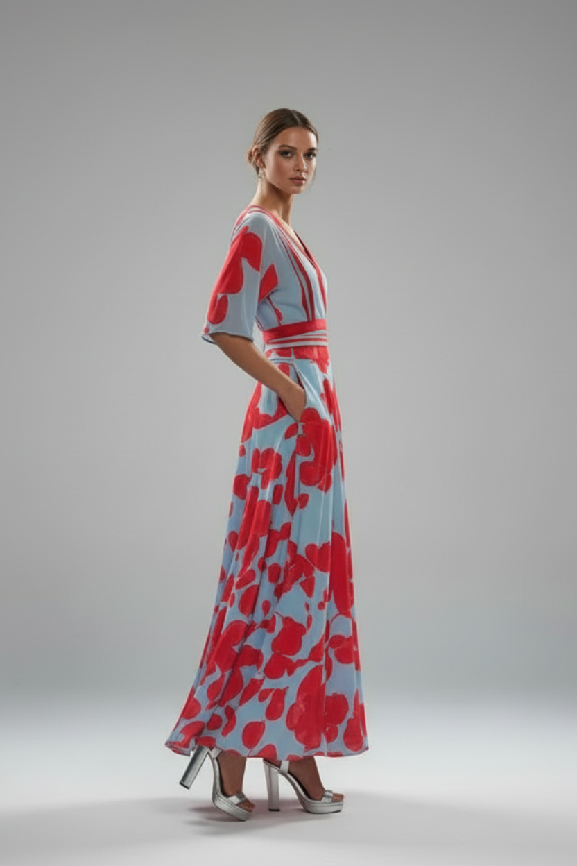 ALICE | VESTIDO LARGO ELEGANTE CON MANGAS