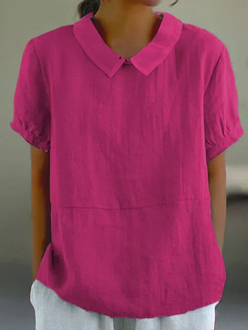 Amalie – Blusa con Cuello de Corte Relajado