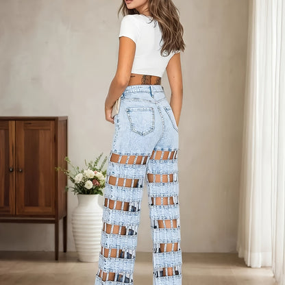 JEANS HIGH WAIST WASHED WIDE LEG