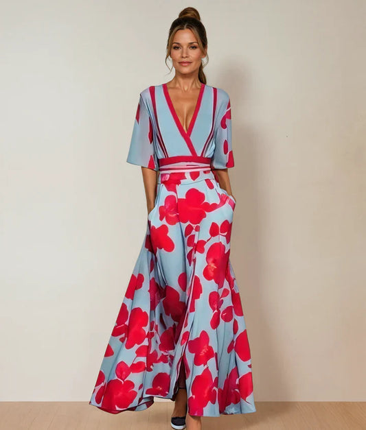 ALICE– VESTIDO LARGO ELEGANTE CON MANGAS