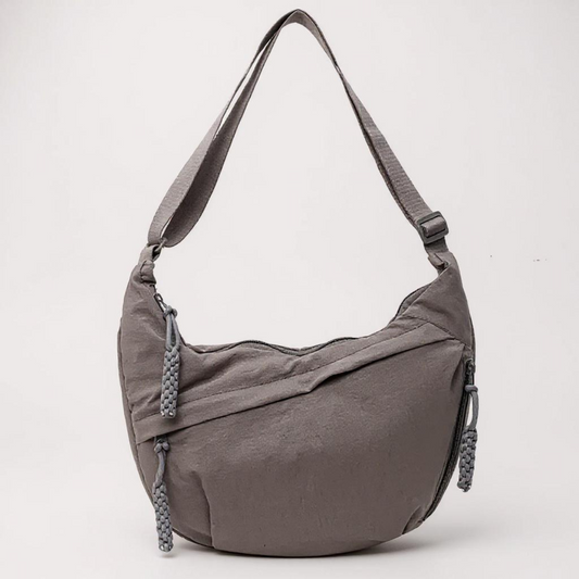 HALBMONDSCHULTERTASCHE | GRAU