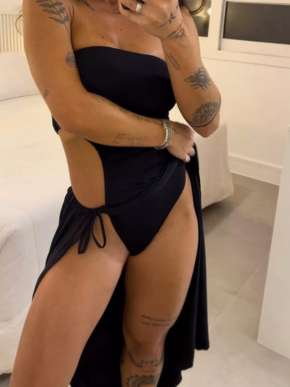 SERENZA | VESTIDO BANDEAU SEDUCCIÓN FLUIDA
