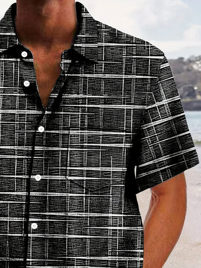 Gael – Camisa de Rayas a Cuadros de Estilo Moderno