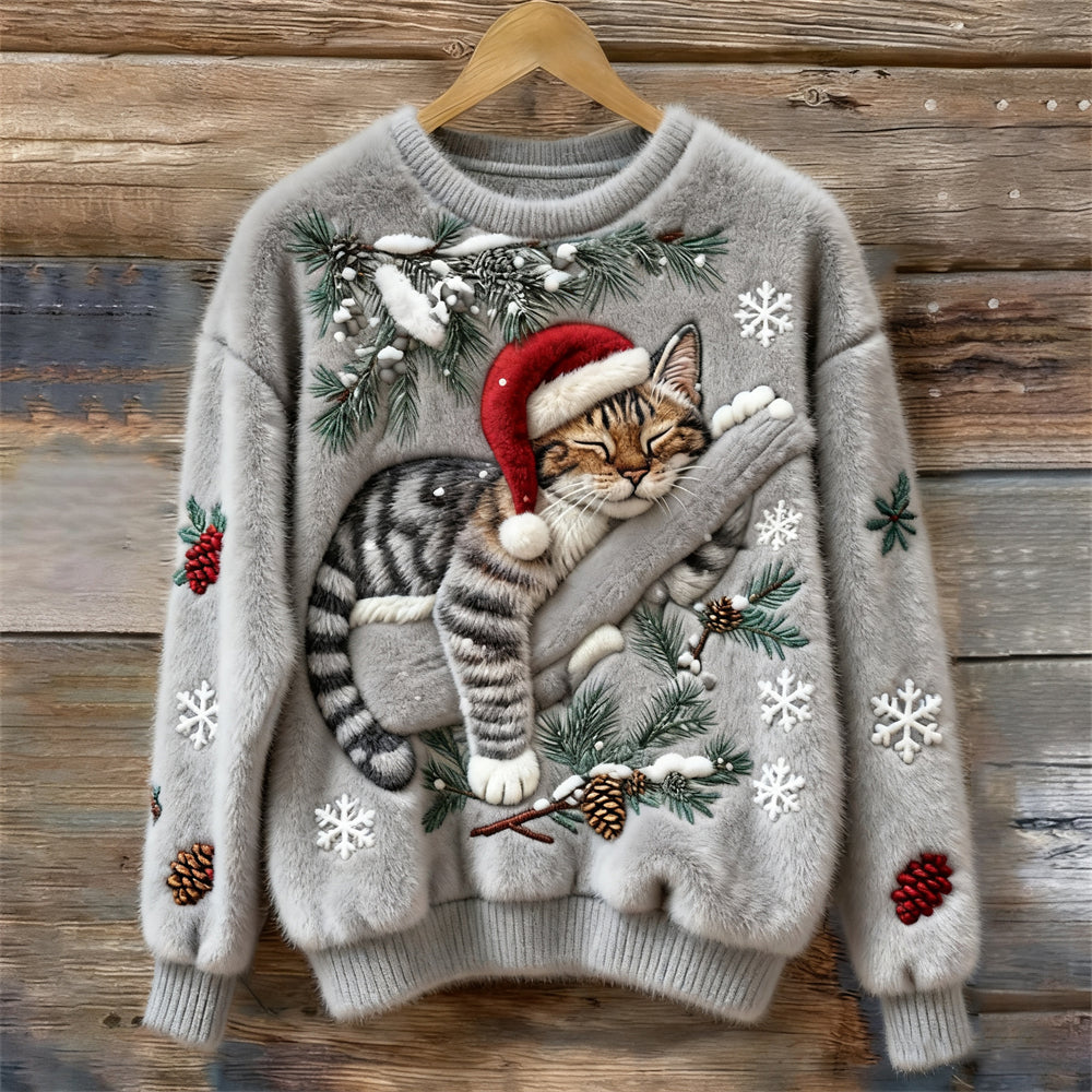 GATTOINVERNO™ | JERSEY NAVIDEÑO EFECTO PELUCHE 3D