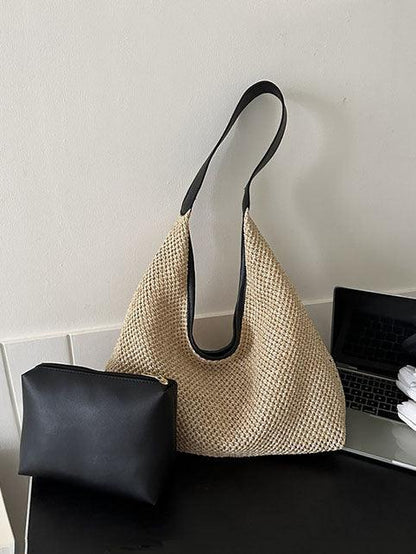 Marbella Straw – Bolso playero de rafia trenzada