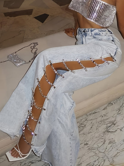 JEANS STRAIGHT LEG STREET CHAIN