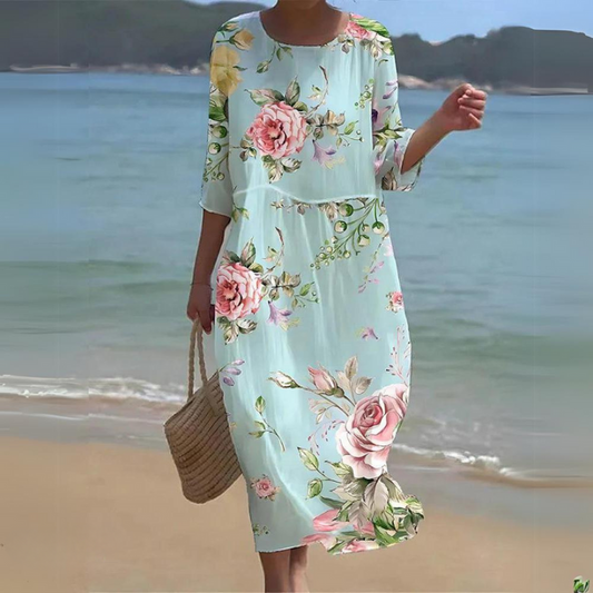 Miranda – Vestido Largo con Estampado Floral para Mujer