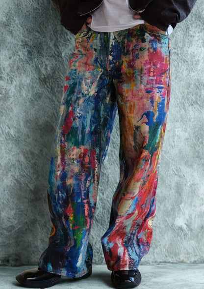 JEANS ARTÍSTICOS WIDE LEG PINTADOS A MANO